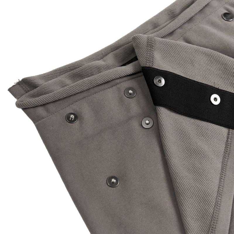 LAYERED SNAP WRAP SKIRT (TAUPE GRAY)
