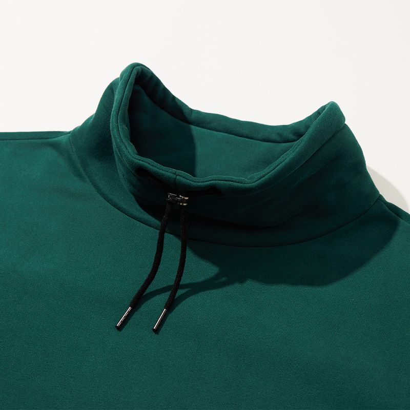 Cotton Napping Turtle String Sweat Shirt - GREEN