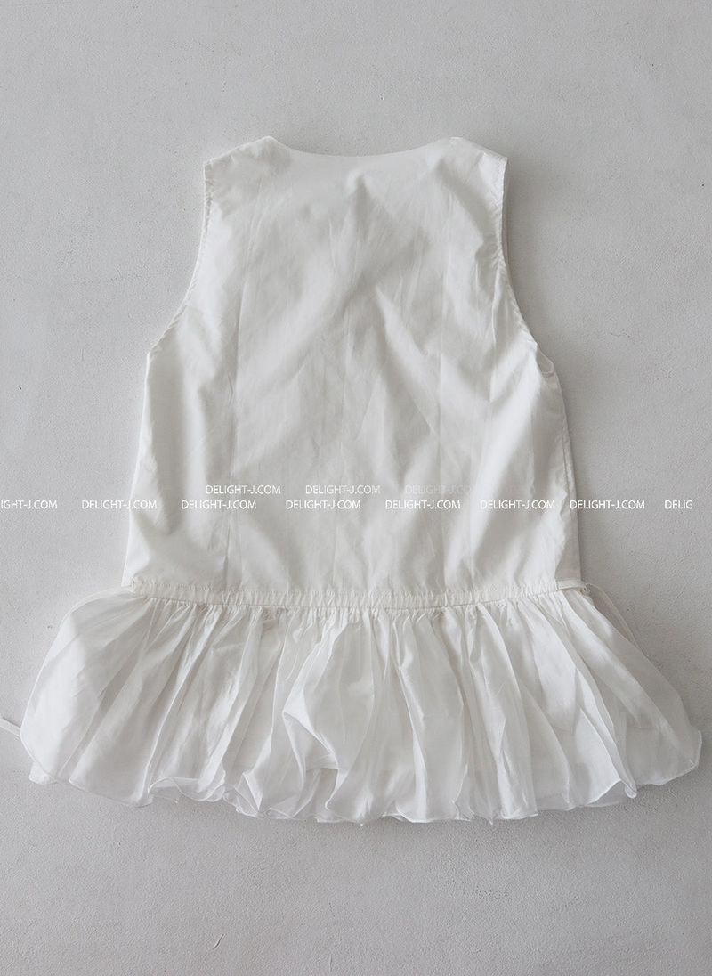 Salon frill string mini-dress