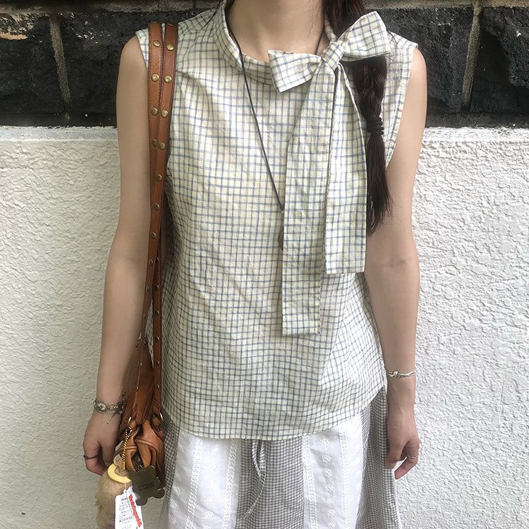 seezul（シーズル）の「rone check ribbon shirts （Tops）」