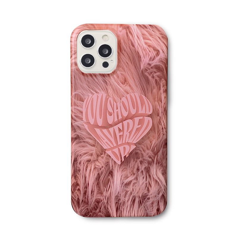 PHONO PHONO(フォノフォノ)の「PINK FUR PHONE CASE (HARD)(Smartphone Accessories)」