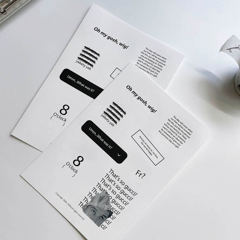 [sticker] our text