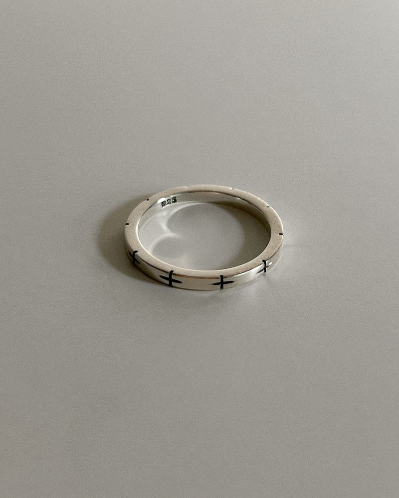 Hove cross ring (silver) *1PCS