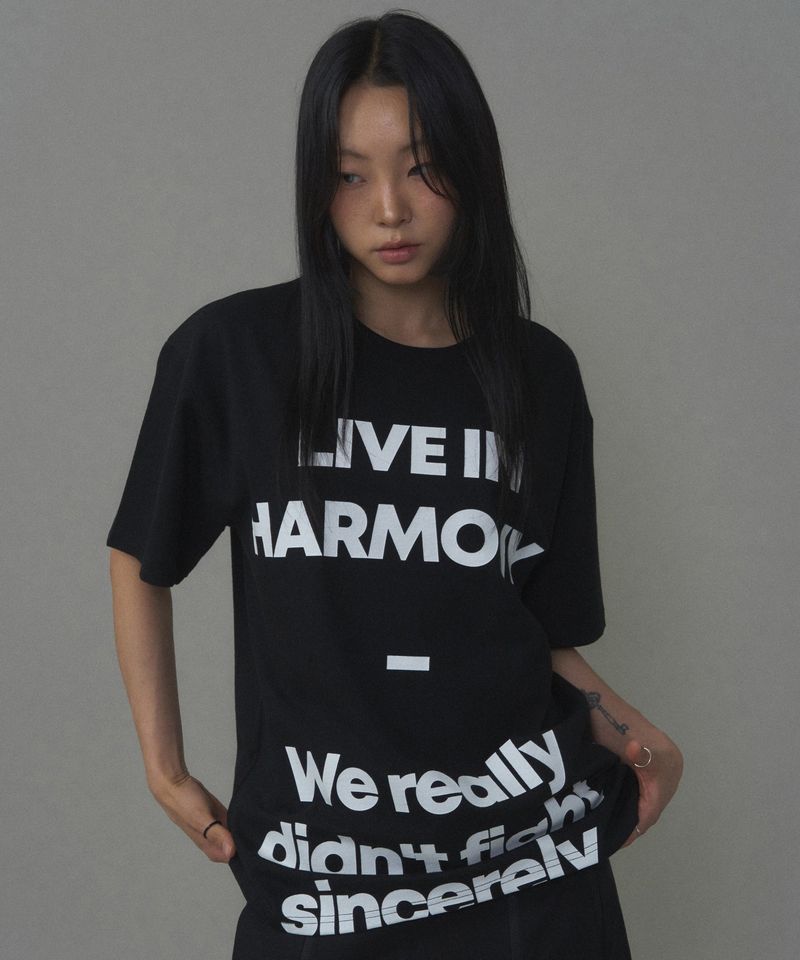  LIVE IN HARMONY TEE BLACK