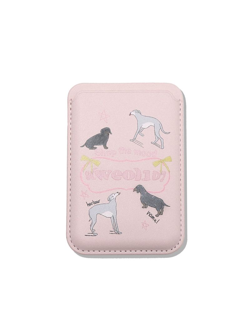 Puppy Iphone Card Wallet (Pink)