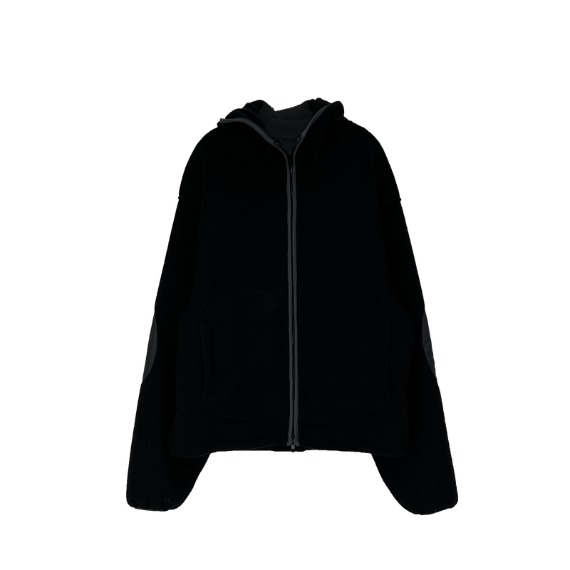 reverse elbow fleece zip-up