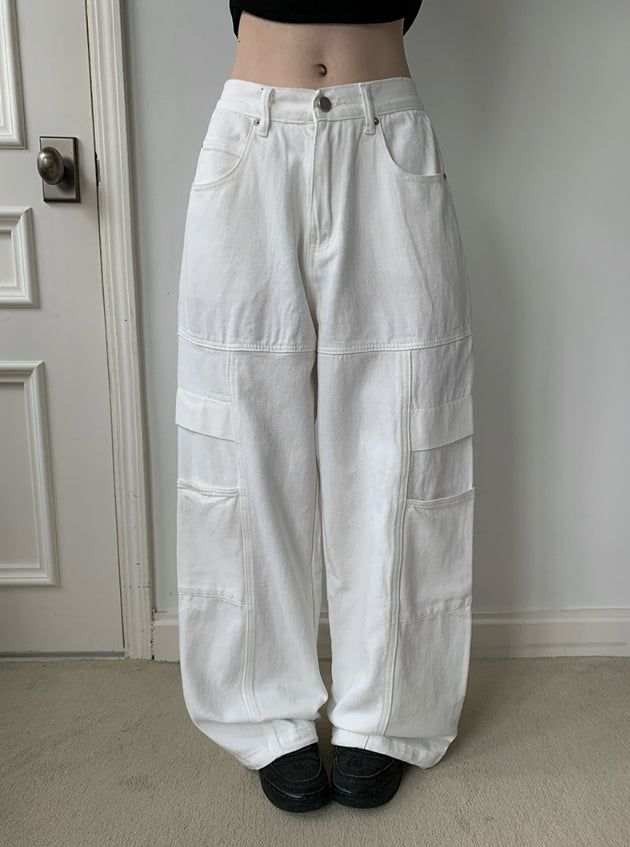 anyonemore（エニーワンモアー）の「Clun Cut Wide String Cargo Pants（Pants）」