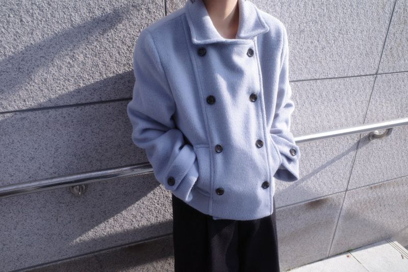 Powder double short coat (2color)