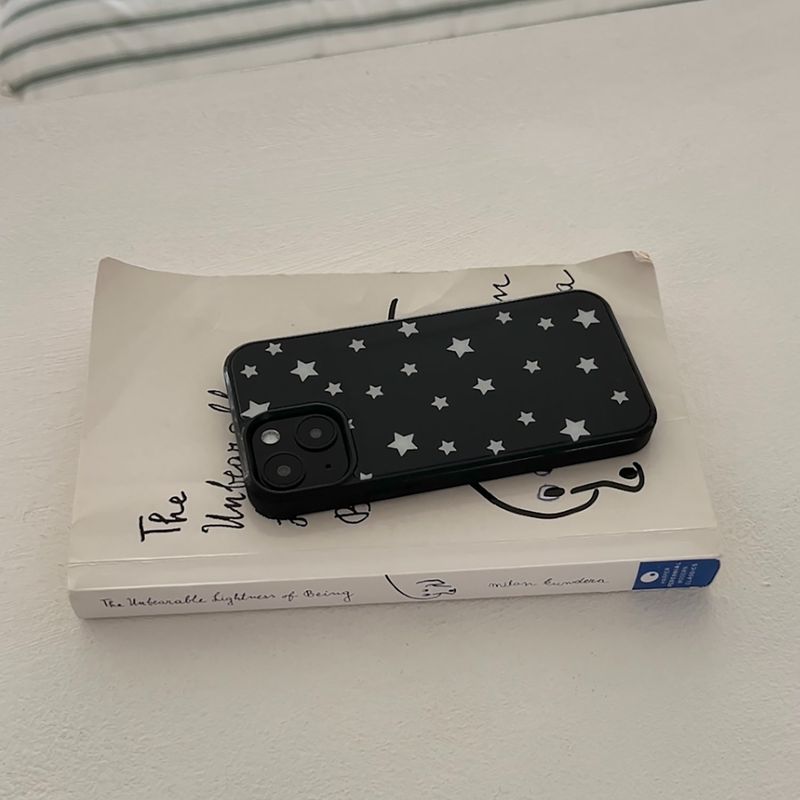 star glossy glass bumper case
