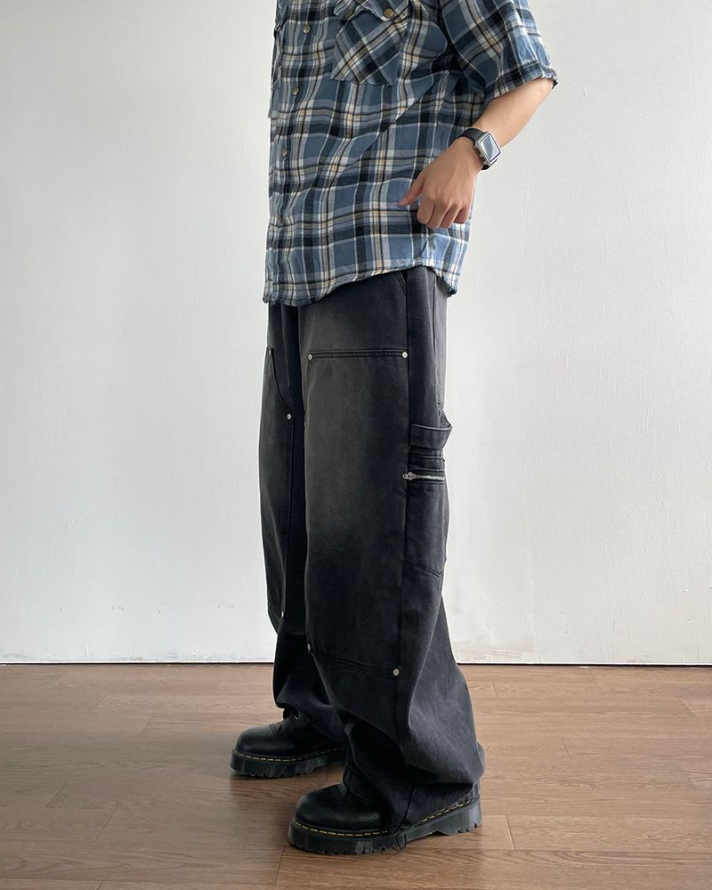 Leaf Double Knee Denim Pants
