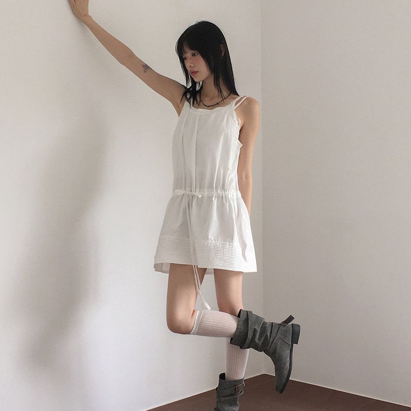 Asel Lace String Mini Sleeveless Dress