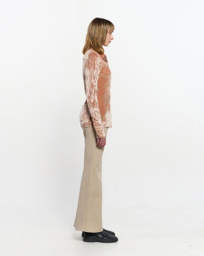 Stripe Bootcut Pants _ BEIGE