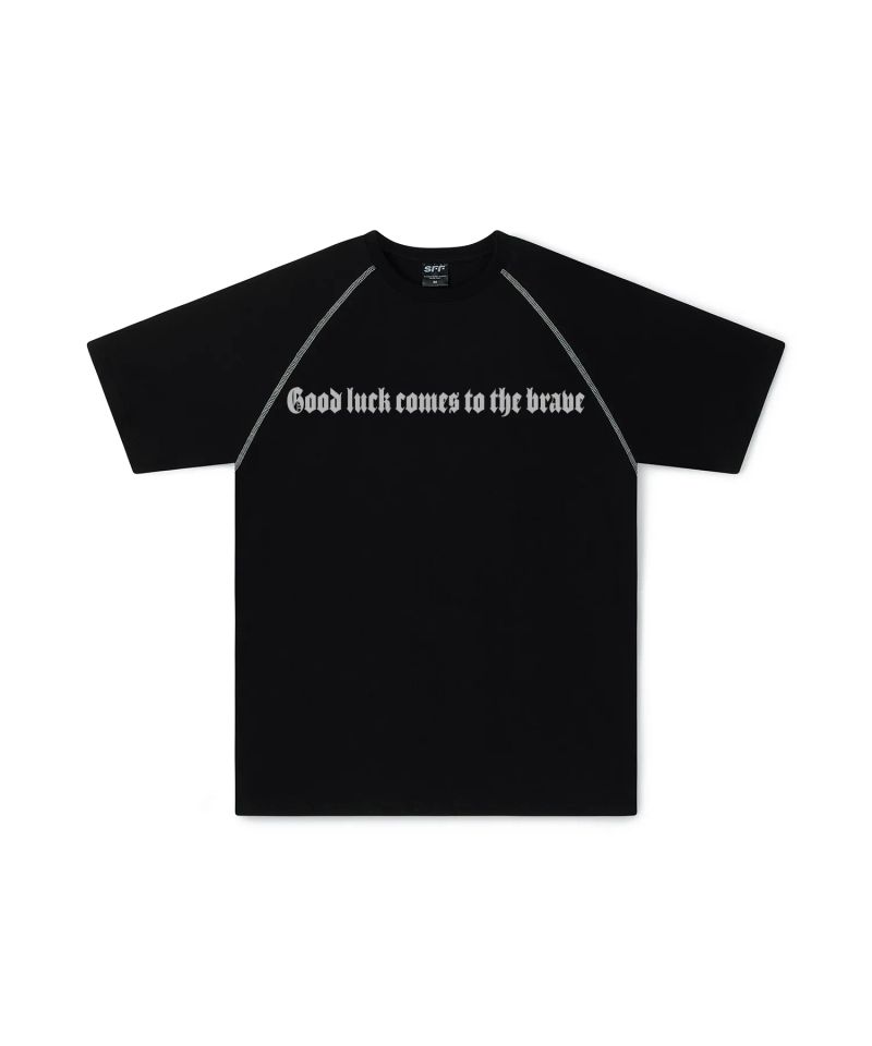 FLUFFY FLUFFY（フラフィー フラフィー）の「SFF グッド ラック ラグラン ピグメント ショートスリーブ Tシャツ（トップス）」