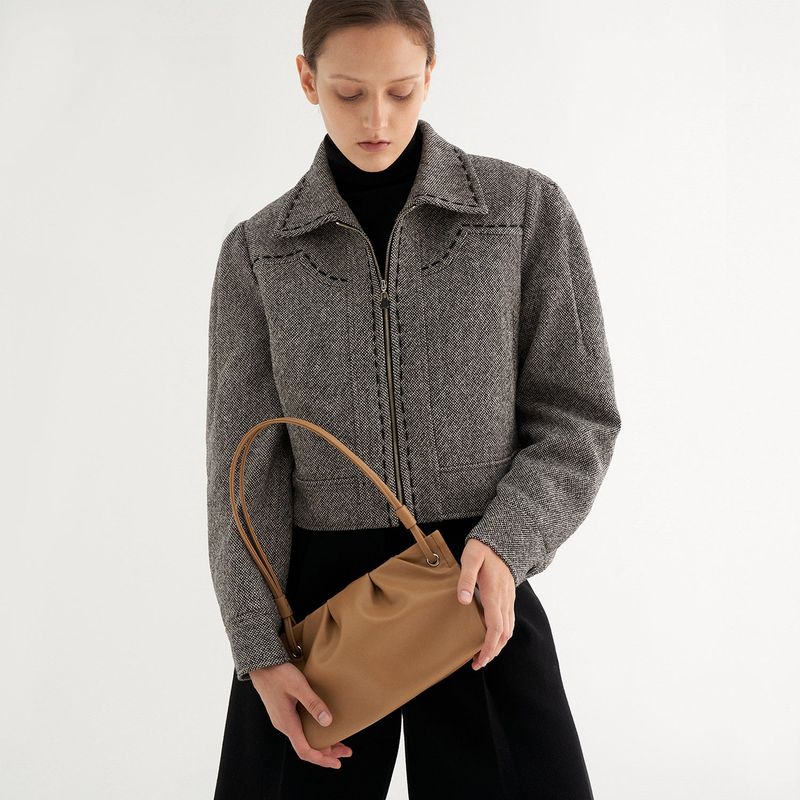 MUNIER（ミュニエ）の「PLEATS SHOULDER BAG MINI_BEIGE（Bags）」