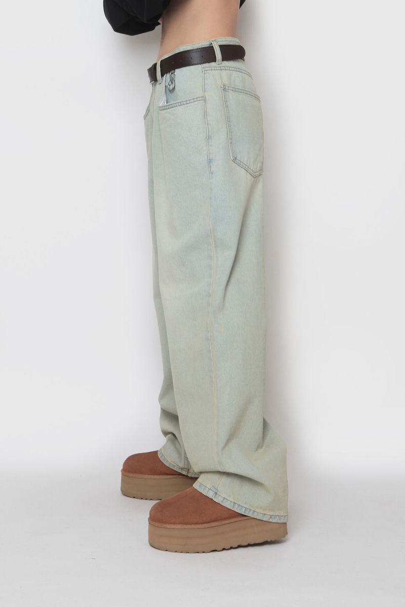 keyring wide denim pants