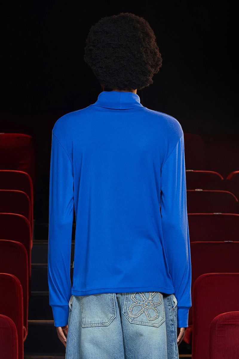 TURTLENECK KNIT T SHIRT / BLUE