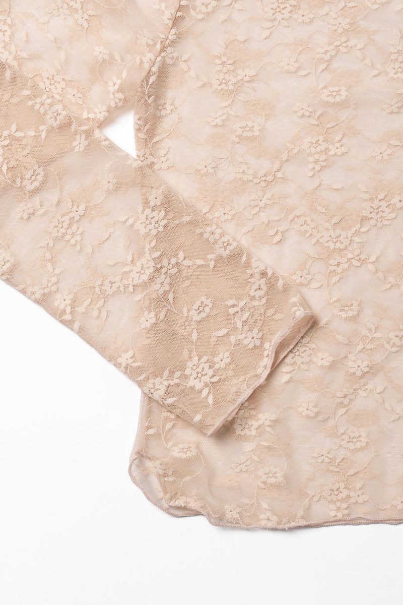 Layered lace blouse_pink