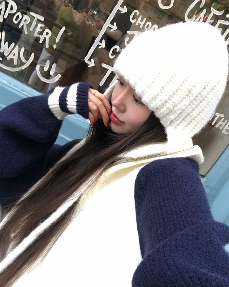 [ORIGINAL] Tard Color-Block Raglan Knit Zip-Up