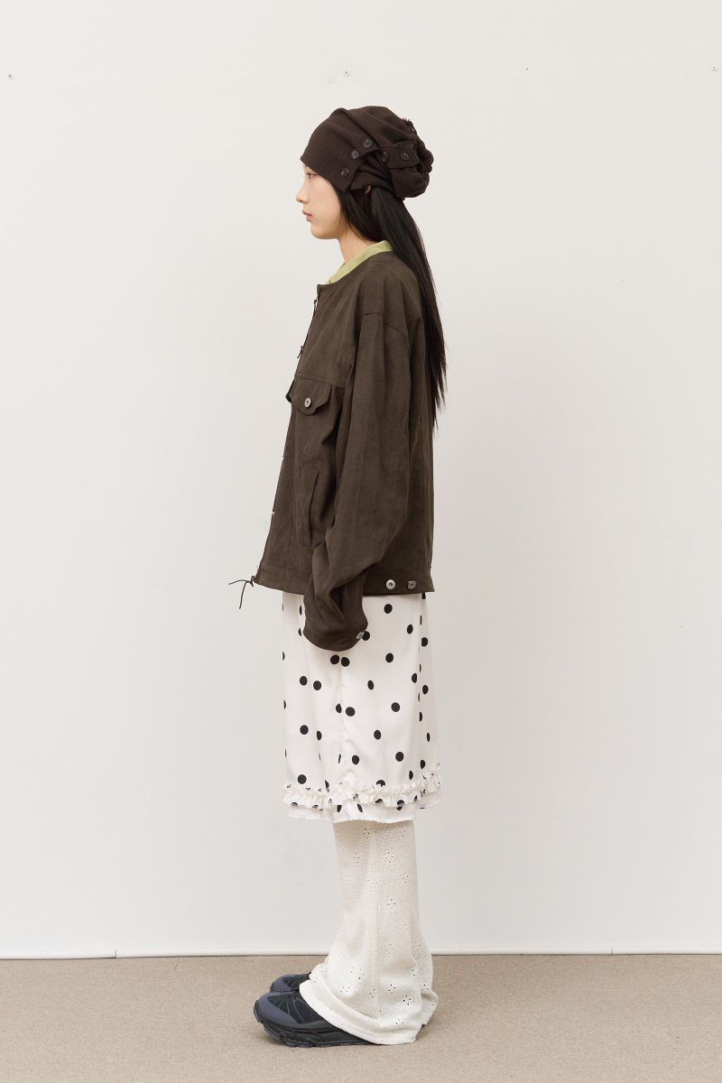 Node Collar Suede Jacket
