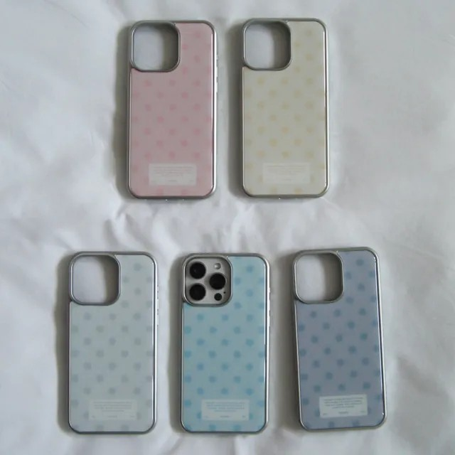 Dot tint babypink silver case