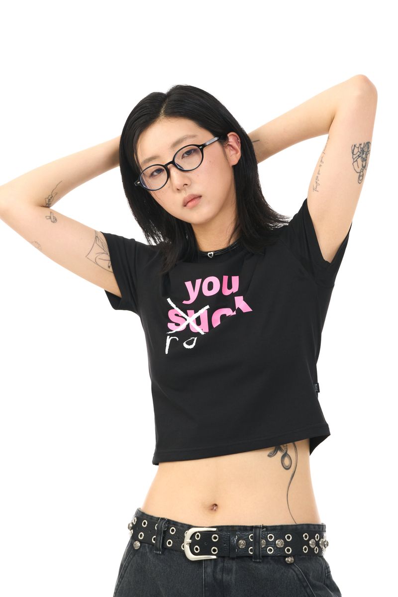 HRC CROP TEE - WHITE