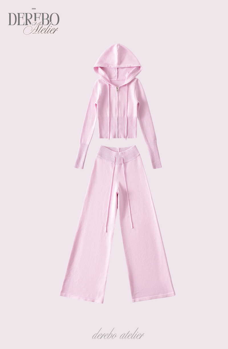 Cozy Knitwear Zip-up Training Set-up (PANTS)