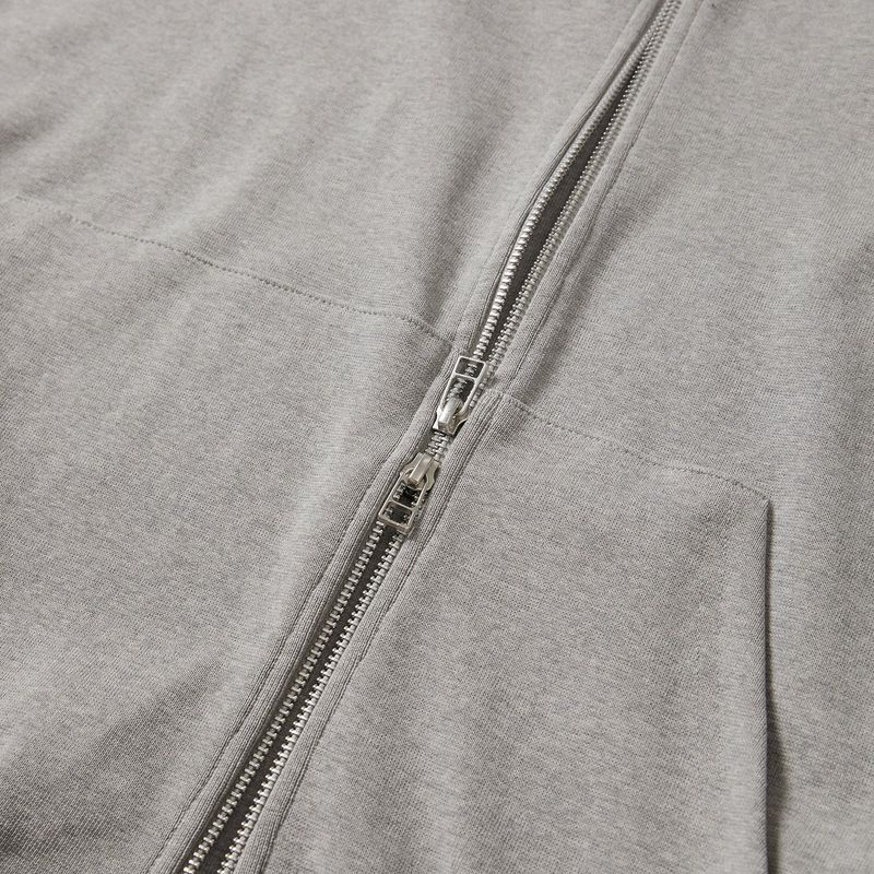 Writer hooded zip-up / Melange gray