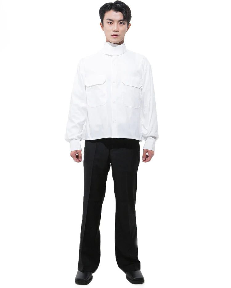 ハイネッククロップシャツ-WHITE （送料込）- WooStore
