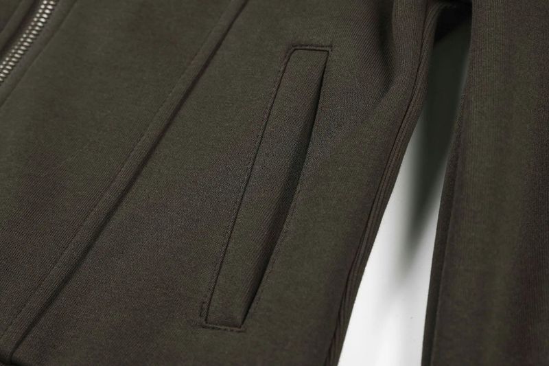 Shoulder Tab Slim Zip-Up Jacket