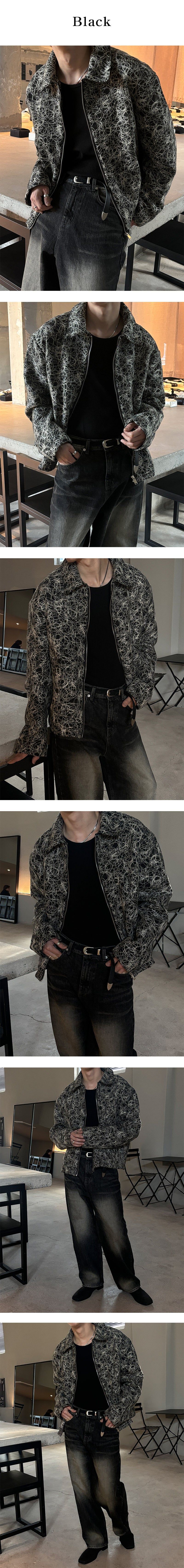 [HANDMADE] Circle pattern wool jacket(2color)
