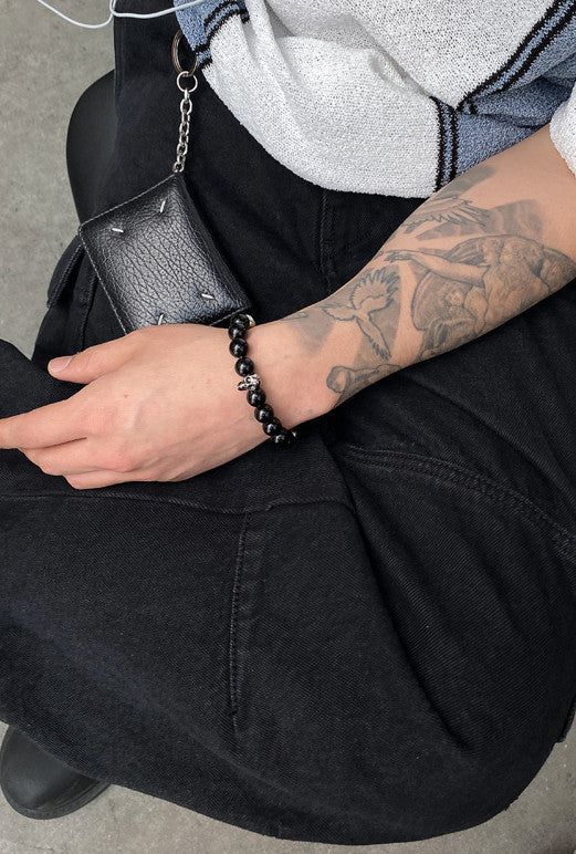 No.0138 skull bead bracelet