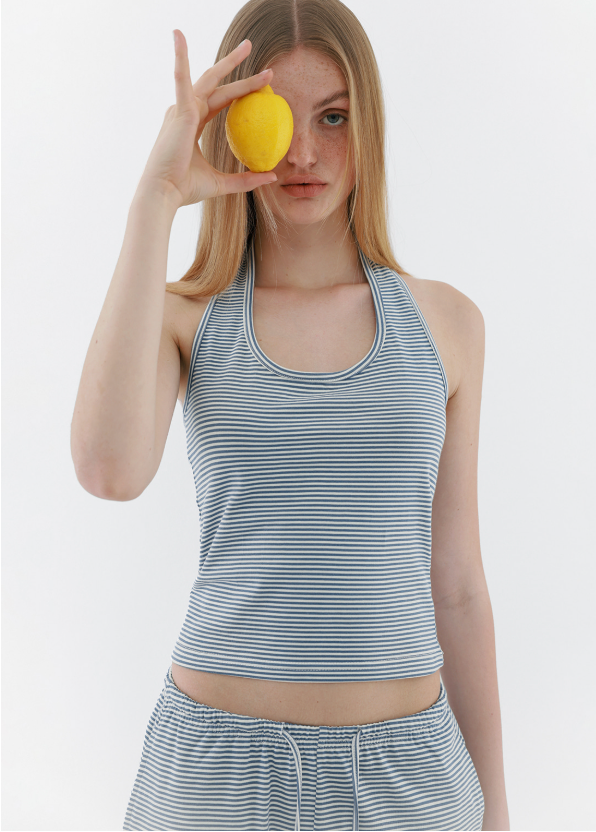 BLACKUP（ブラックアップ）の「[B-BASIC] Summer Stripe Halter Sleeveless（Tops）」