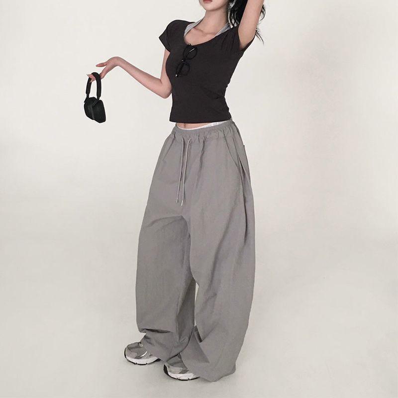 [MADE] Dump, folding nylon wide pants