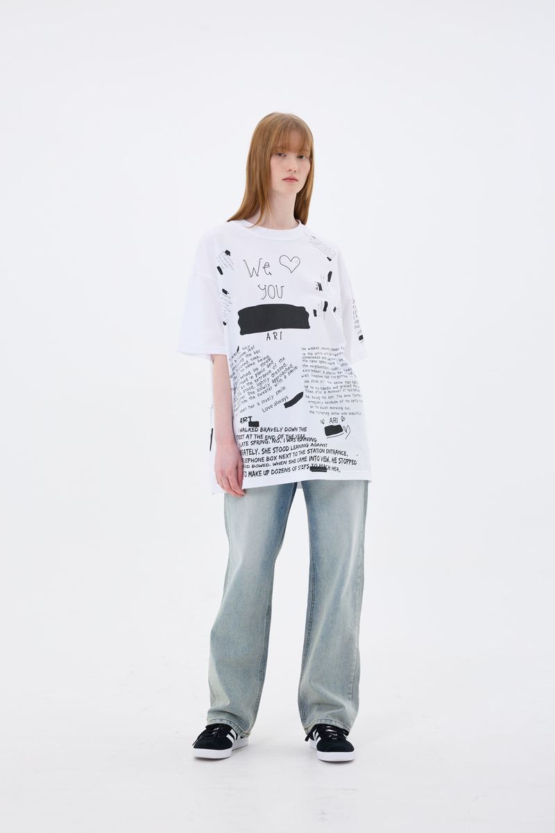 SCRIBBLE T-SHIRT / WHITE