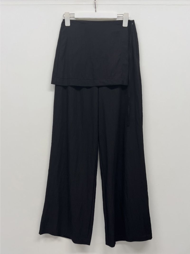 Euro Wrap Nylon Wide Pants