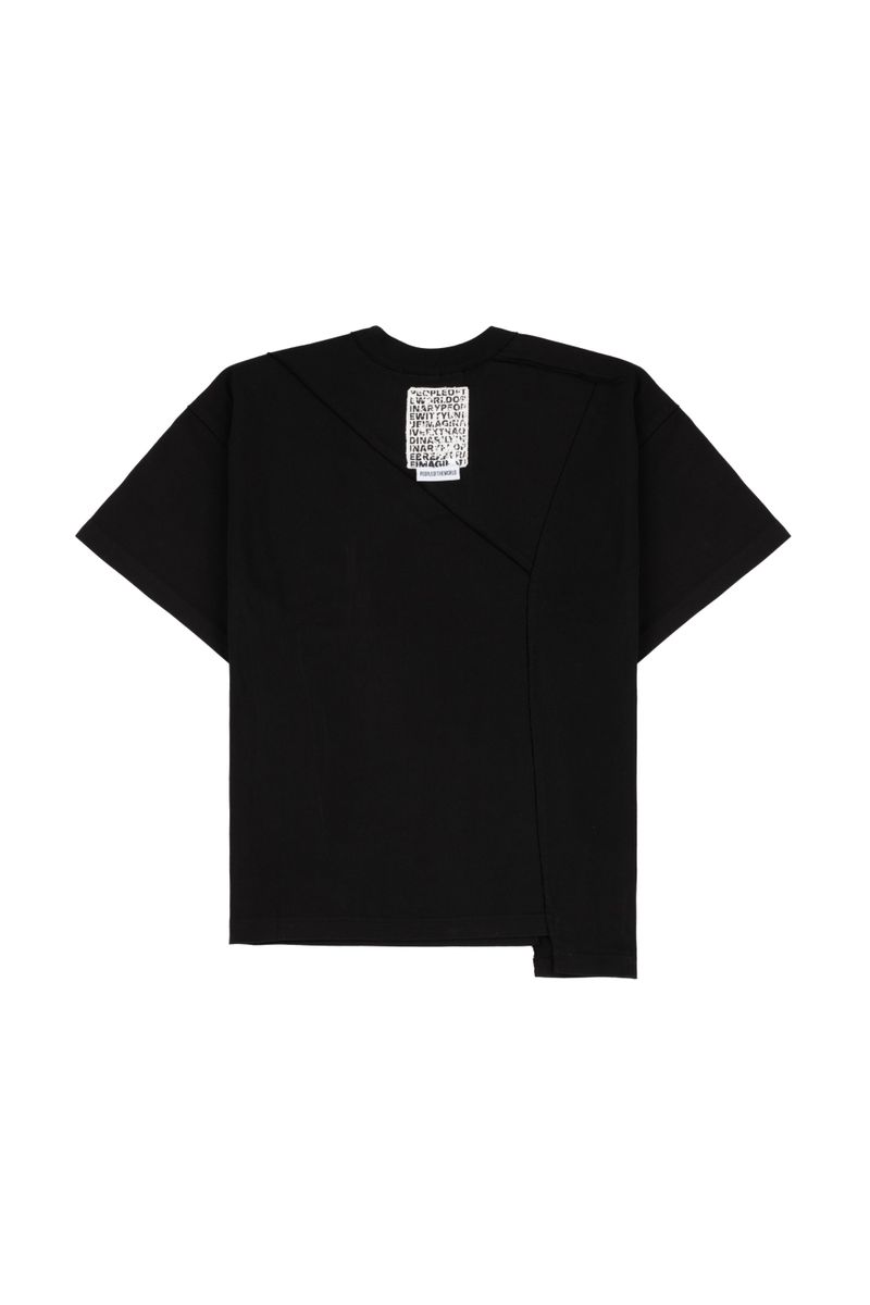 Cutting Logo Oversized Fit T-shirt (BLACK)
