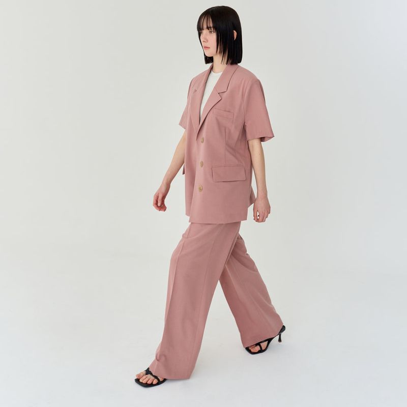 SUMMER WOOL HALF JACKET (PINK)