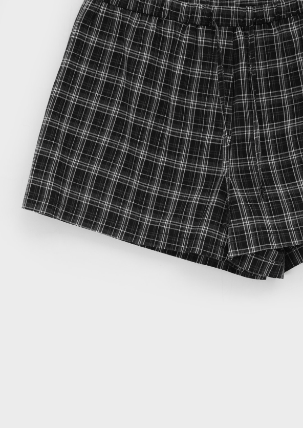 [MADE] Silty Check Banding Short Pants