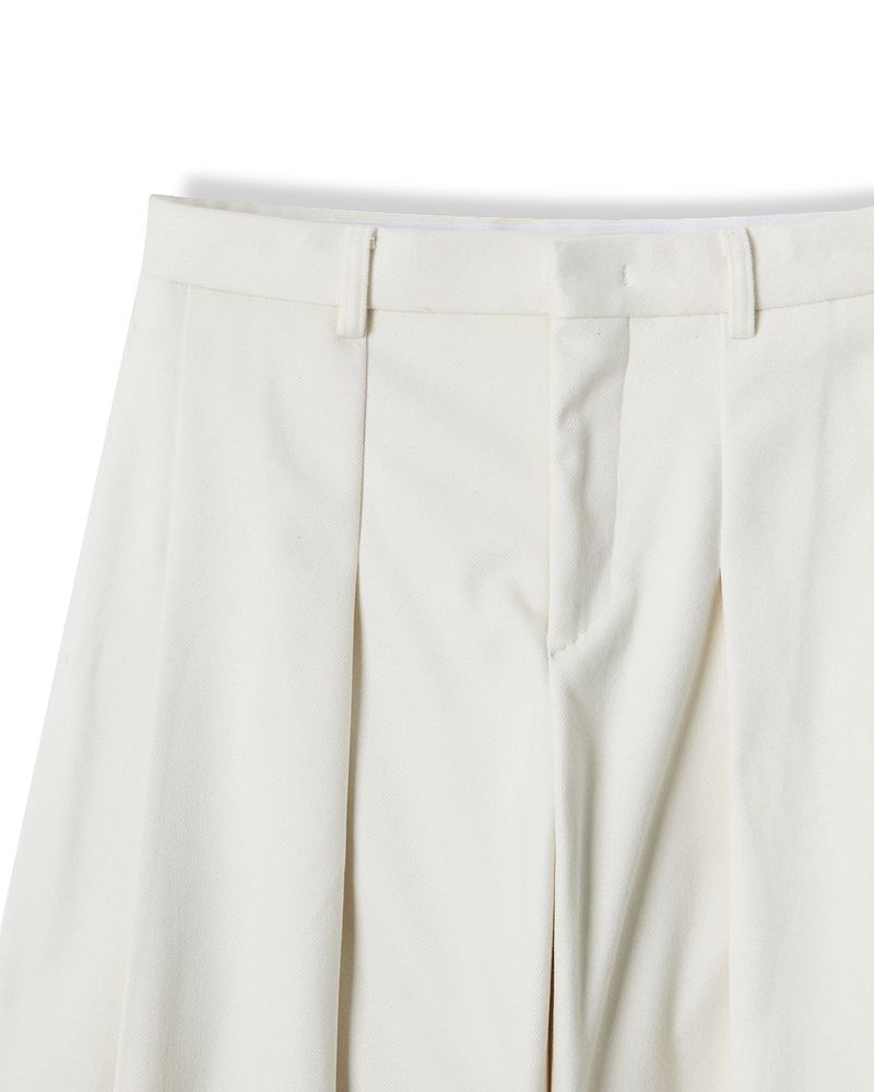 Worvel Wool Wide Pintuck Slacks