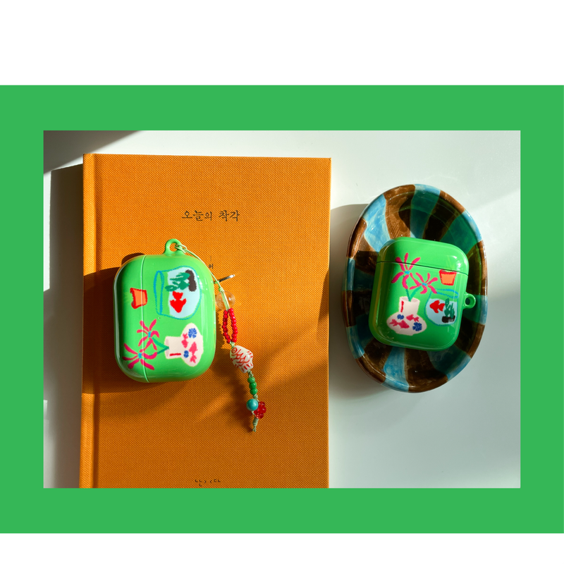 a small fish tank AirPods case