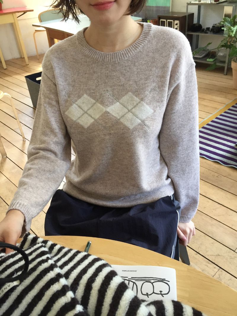 Ked Loose Fit Argyle Knit (3c)