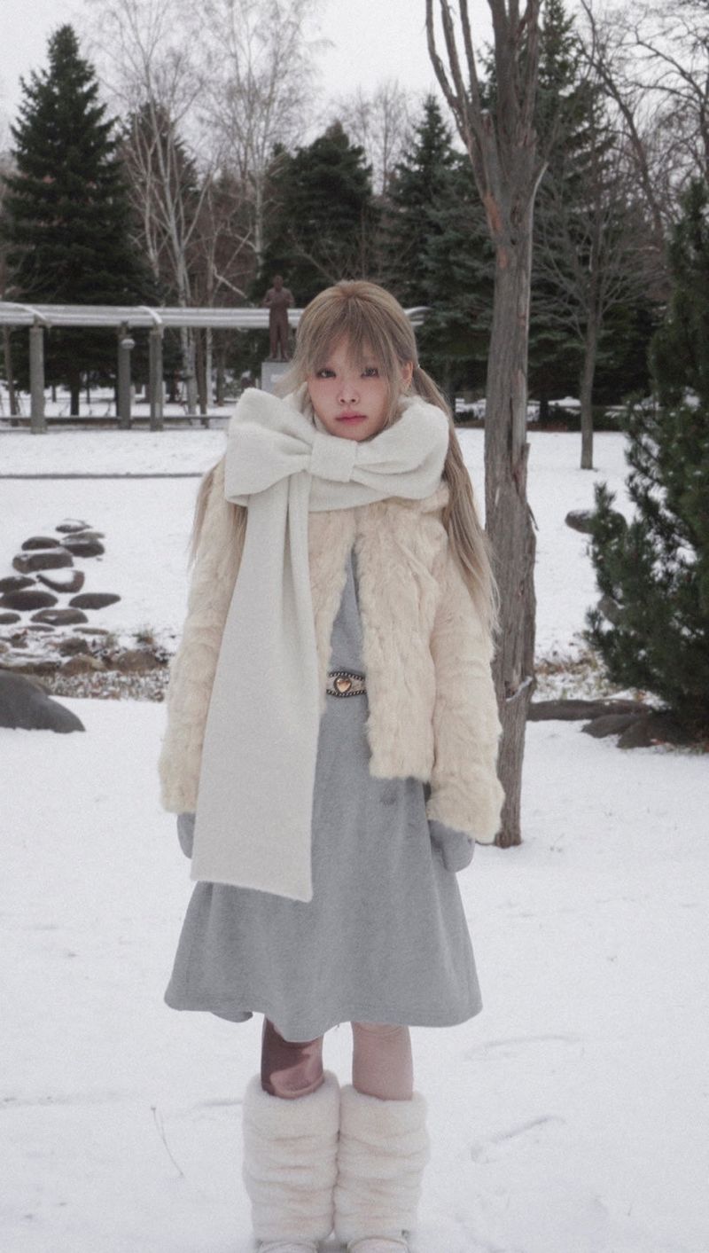 Ribbon Muffler_Fairy ivory