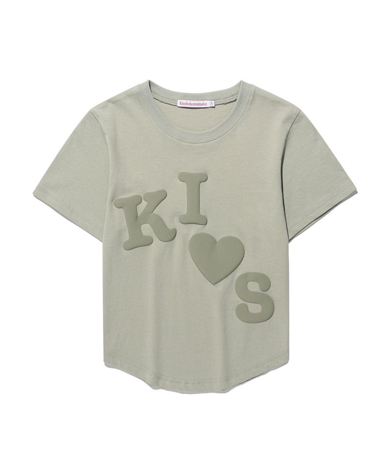 Kims Fresh Cotton Market(キムス フレッシュ コットン マーケット)の「メッシーキスロゴT Khaki(トップス)」