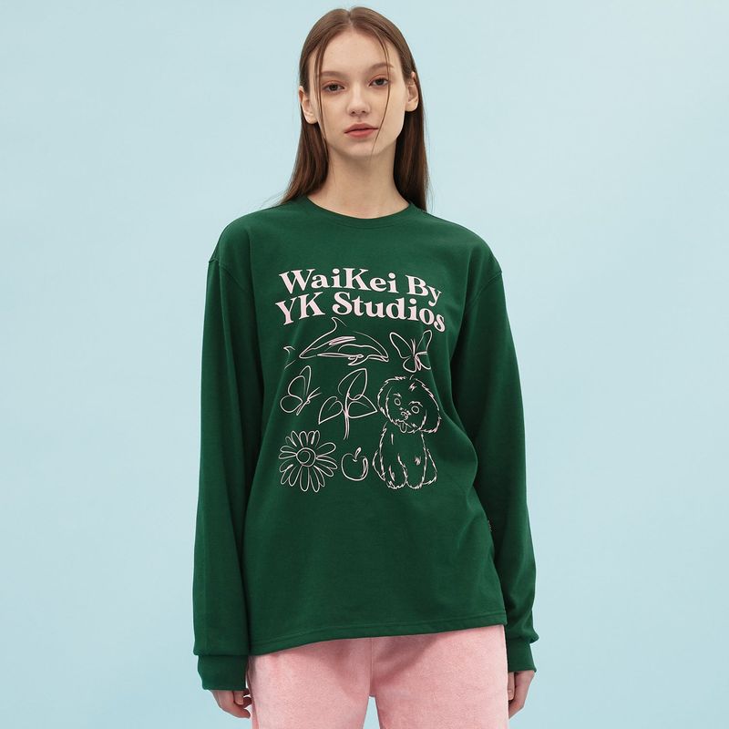 Spring graphic long sleeve tshirts
