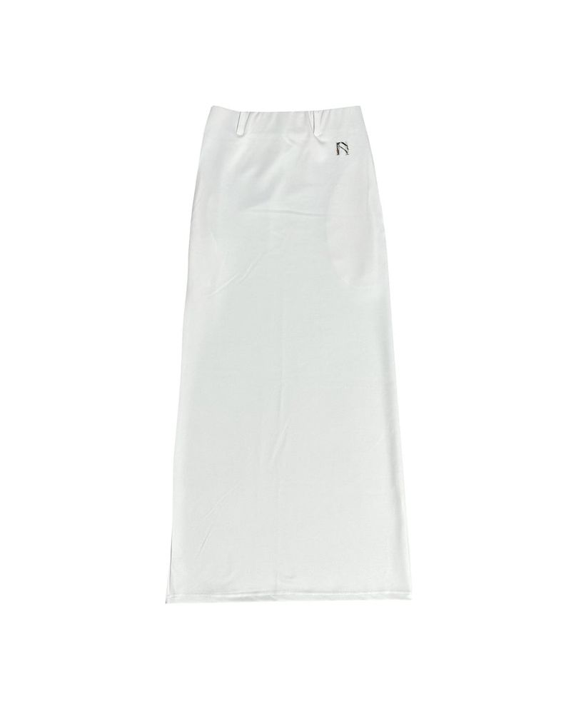Rosé long slim skirt
