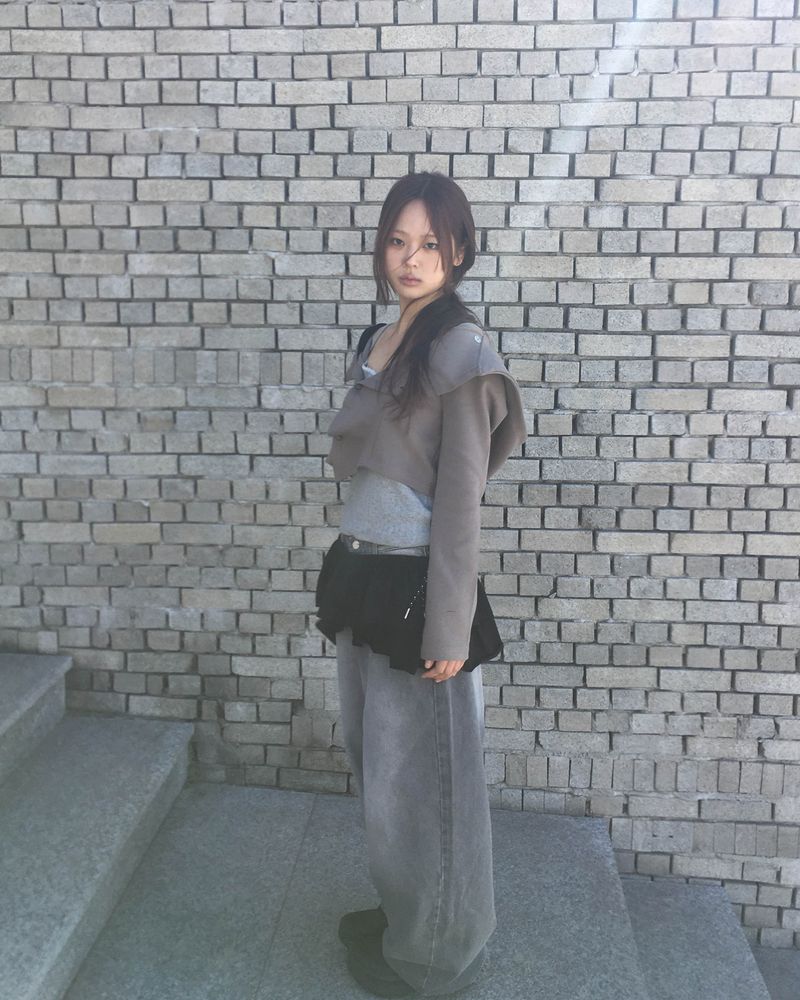 Shirring layered skirt