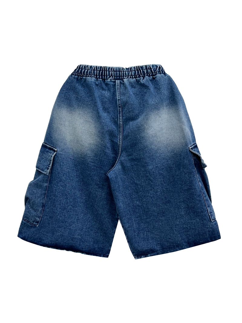 Vintage Washed Denim Shorts 3C