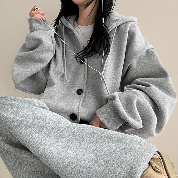 hijjoo（ハイチュー）の「AnvBoxshi Wool Napping Burton Hooded Cardigan（Jackets/Outerwear）」