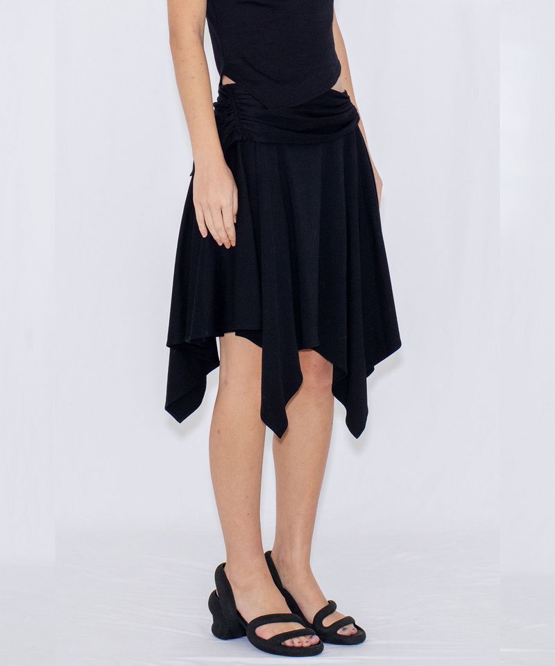 ASYMMETRIC DRAPE SKIRT