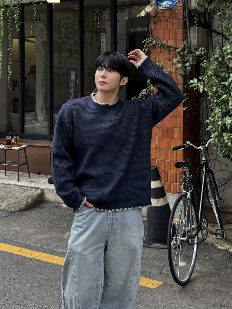 Hoshi line round knitwear
